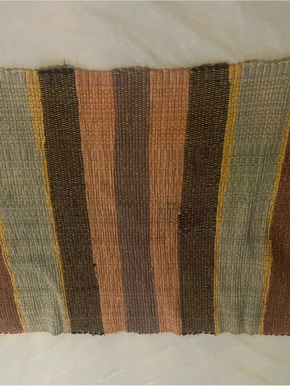 Handwoven Striped Accent Rug - Multi Color